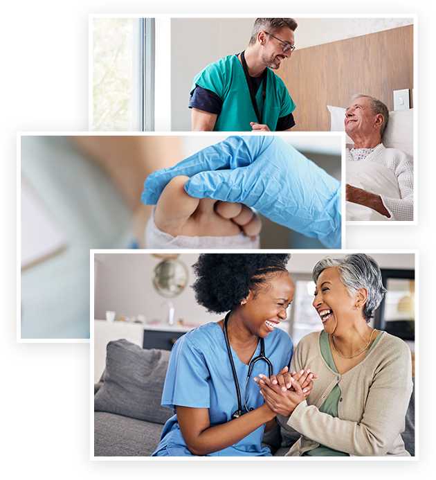 Mobile wound care for assisted living facility patients.